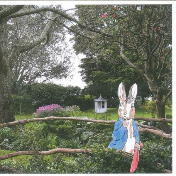 Easter Bunny in Highwic garden.